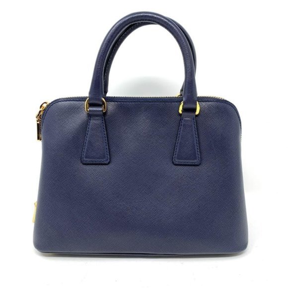 AUTH PRADA LOGOS SAFFIANO LUX LEATHER 2WAY BAG - Picture 3 of 13